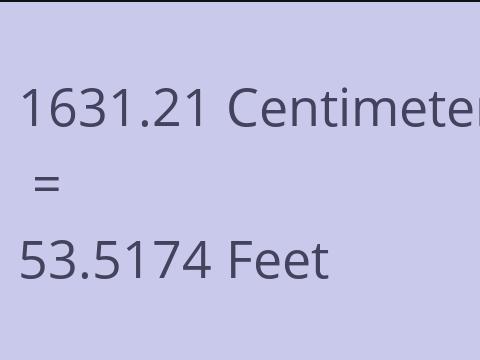 1631.21 CM TO FEET