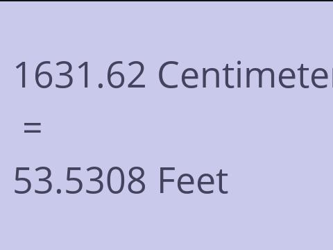 1631.62 CM TO FEET