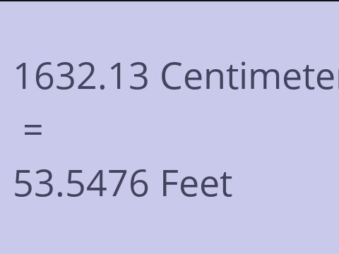 1632.13 CM TO FEET