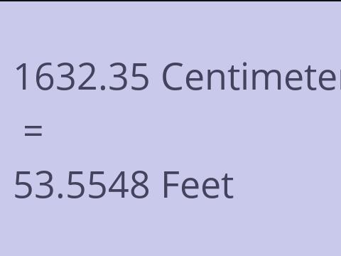 1632.35 CM TO FEET