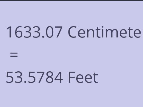 1633.07 CM TO FEET