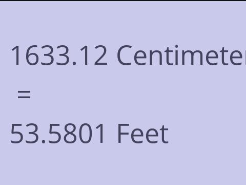 1633.12 CM TO FEET