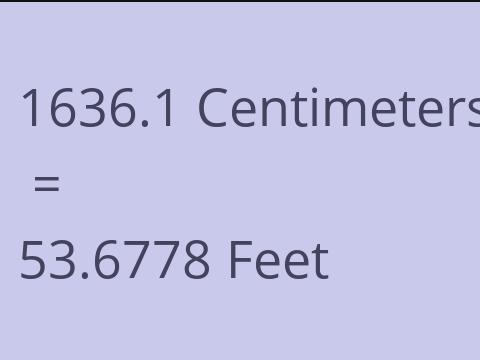 1636.1 CM TO FEET