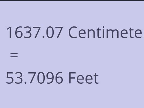 1637.07 CM TO FEET