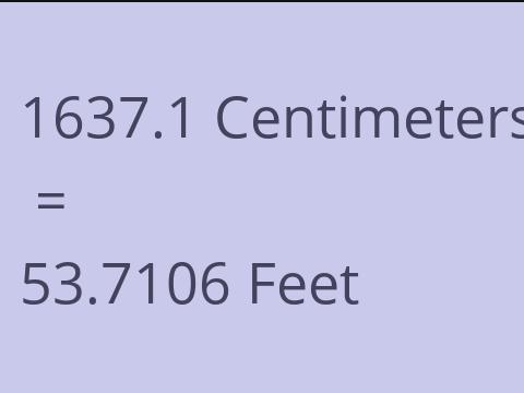 1637.1 CM TO FEET