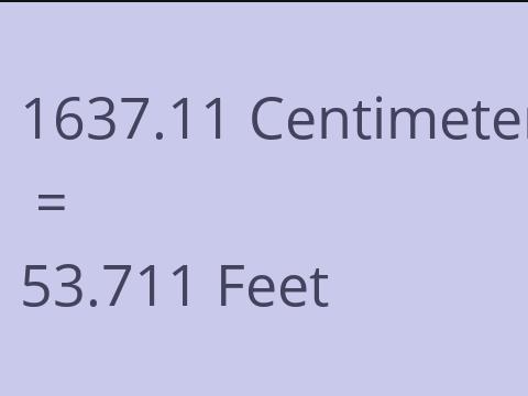 1637.11 CM TO FEET