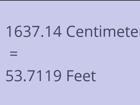 1637.14 CM TO FEET