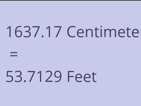 1637.17 CM TO FEET