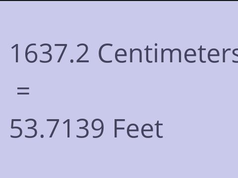 1637.2 CM TO FEET