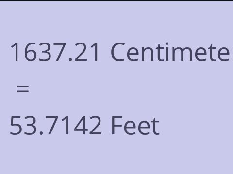 1637.21 CM TO FEET