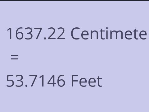 1637.22 CM TO FEET