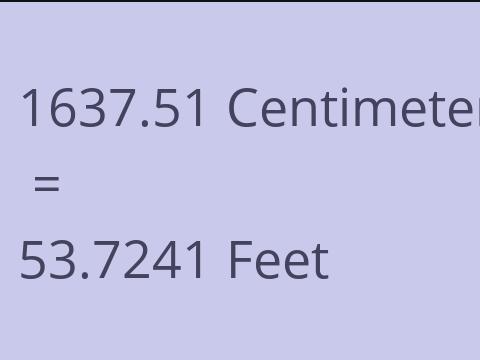 1637.51 CM TO FEET