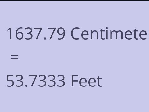 1637.79 CM TO FEET