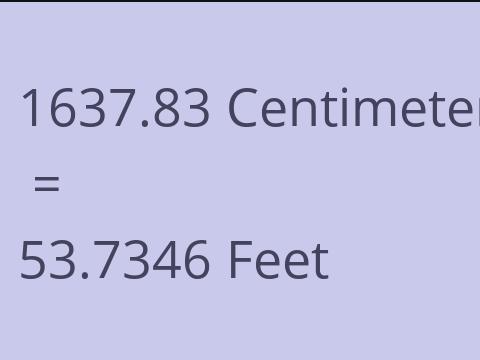 1637.83 CM TO FEET