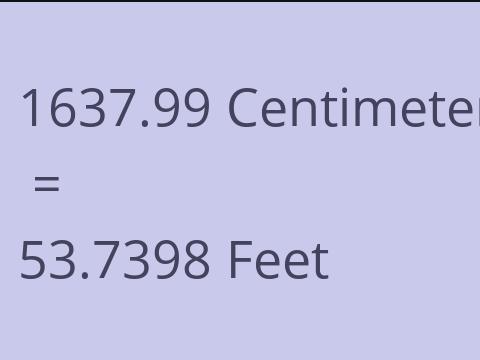 1637.99 CM TO FEET