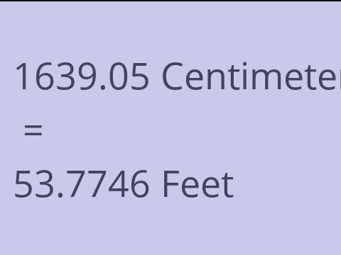 1639.05 CM TO FEET