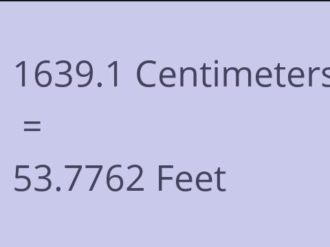 1639.1 CM TO FEET