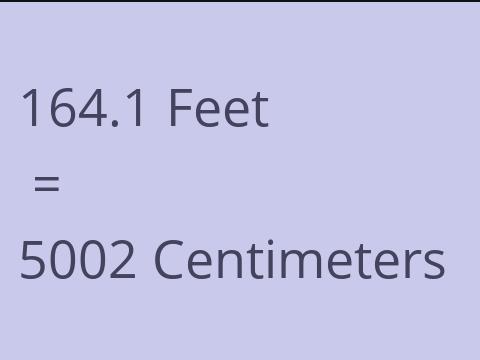 164.1 FEET TO CM