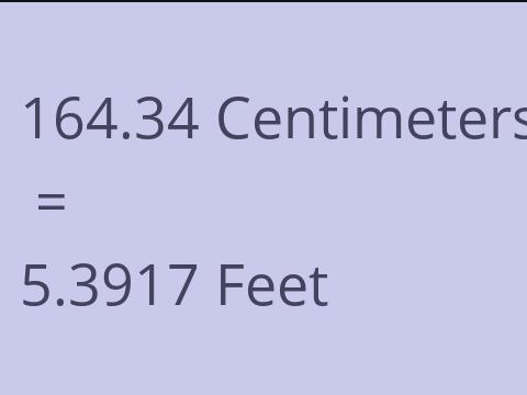 164.34 CM TO FEET