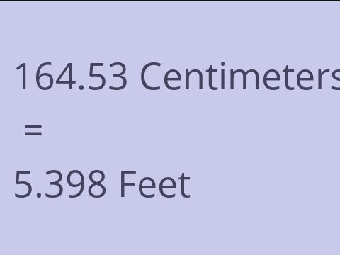 164.53 CM TO FEET