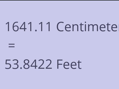 1641.11 CM TO FEET