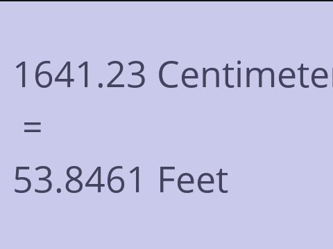 1641.23 CM TO FEET