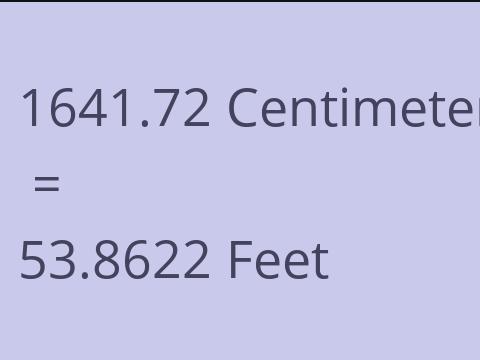 1641.72 CM TO FEET