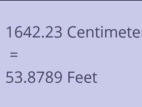 1642.23 CM TO FEET