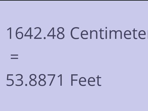 1642.48 CM TO FEET