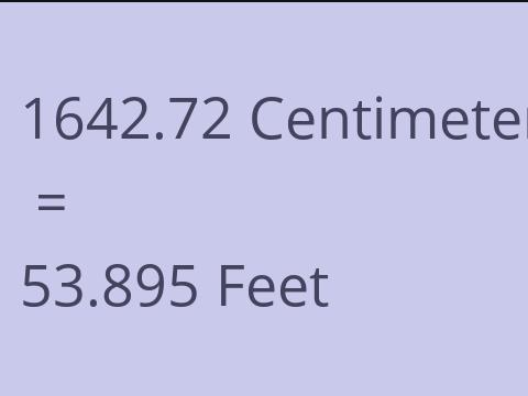 1642.72 CM TO FEET