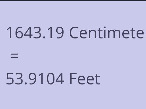 1643.19 CM TO FEET