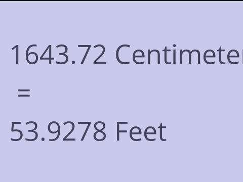 1643.72 CM TO FEET