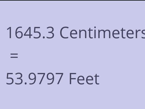 1645.3 CM TO FEET