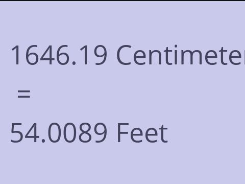 1646.19 CM TO FEET