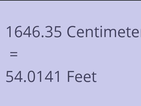 1646.35 CM TO FEET