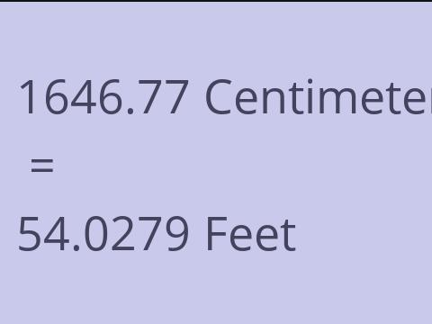 1646.77 CM TO FEET