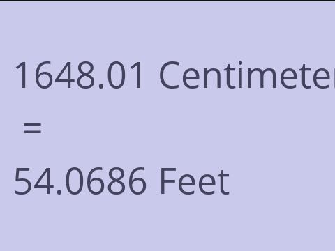 1648.01 CM TO FEET