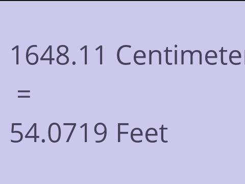 1648.11 CM TO FEET