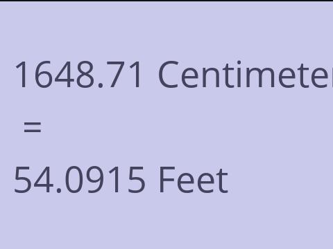 1648.71 CM TO FEET