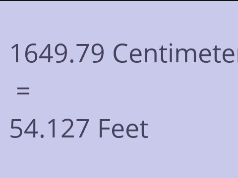 1649.79 CM TO FEET