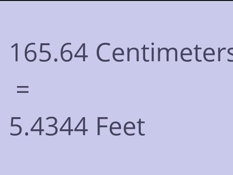 165.64 CM TO FEET