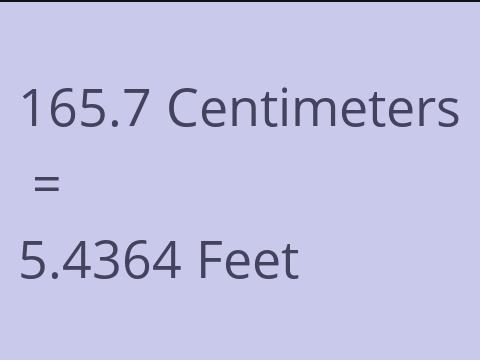 165.7 CM TO FEET