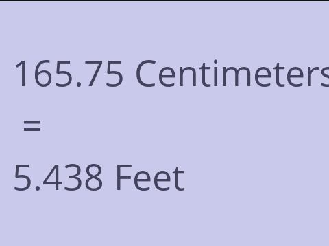 165.75 CM TO FEET