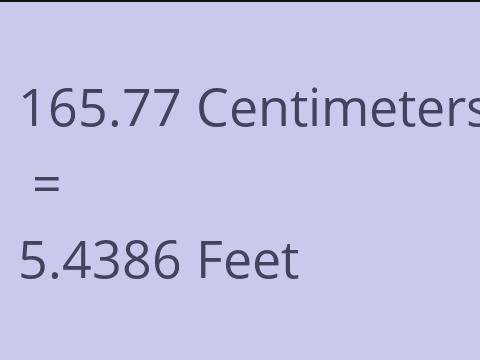 165.77 CM TO FEET