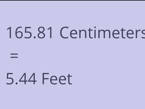 165.81 CM TO FEET