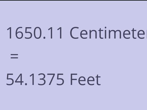 1650.11 CM TO FEET