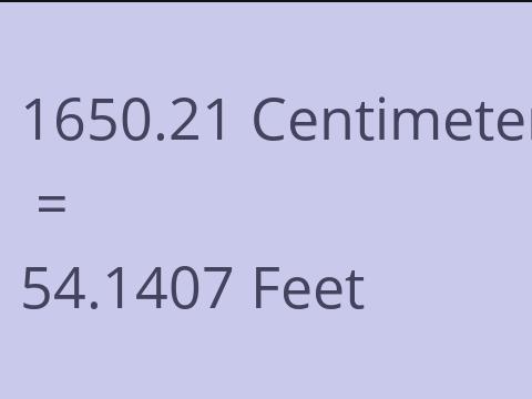 1650.21 CM TO FEET