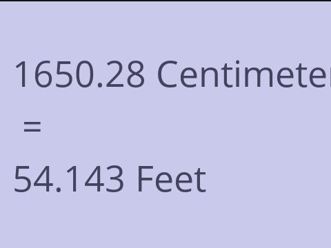 1650.28 CM TO FEET