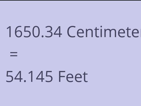 1650.34 CM TO FEET