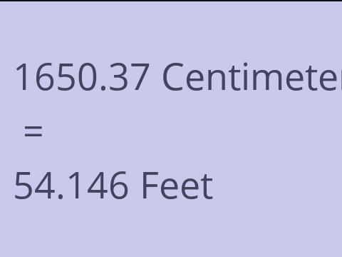 1650.37 CM TO FEET